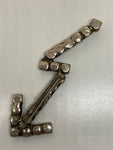 Vintage Clear Crystals Large Arrow Brooch