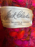 Vintage 1970s Pink Fuschia Irish Wool Coat by Jack Clarke