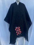 Snake Embroidered Vintage Mohair Cape