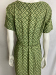 Vintage 1950s Green Silk Dress