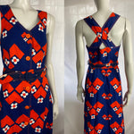 Vintage 1970s Maxi Print Summer Dress