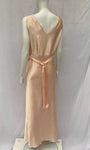 Vintage 1930s Bias Cut Peach Rayon Dress