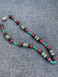 Vintage Louis Rousselet France Glass and Galalith necklace.
