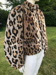 Vintage Couture Helene Leopard Faux Fur Coat