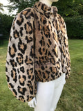 Vintage Couture Helene Leopard Faux Fur Coat