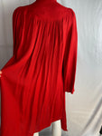 Ossie Clark Moss Crepe Red Dress