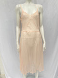 Vintage 1930s Peach Mesh Lingerie Under Dress Petticoat