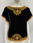 Vintage Hand Embroidered Yin & Yang Top