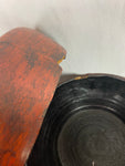 Antique Red Lacquer Burmese Offering Bowl