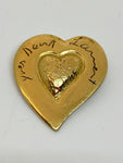 Vintage Yves Saint Laurent Heart Brooch