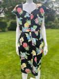 Ungaro Solo Donna Black Floral Dress