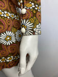 Vintage 1970s Mini Hippie Festival  Dress