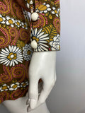 Vintage 1970s Mini Hippie Festival  Dress