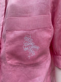 Vintage Chanel Pink Linen Shirt