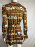 Vintage 1970s Mini Hippie Festival  Dress