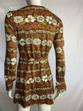 Vintage 1970s Mini Hippie Festival  Dress