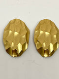 Vintage Yves Saint Laurent Gold Tone Clip-on Earrings