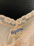 Vintage 1930s Peach Mesh Lingerie Under Dress Petticoat