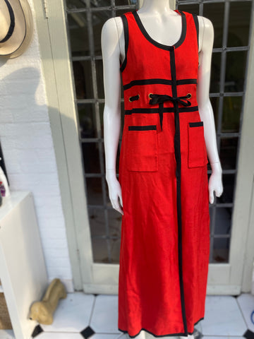 Gerald McCann MOD maxi red dress