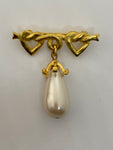 Vintage Karl Lagerfeld Dangling Pearl Brooch