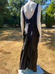 Vintage 1980s Goth Glam Black Dress