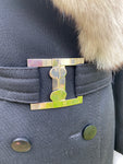 Vintage Basler Modell Black Coat with Fox Collar