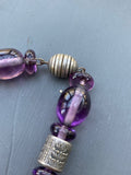 Vintage Louis Rousselet Glass Necklace & Pink Bicolour Necklace