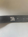 1980s State of Claude Montana Black Leather Belt
