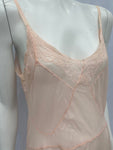 Vintage 1930s Peach Mesh Lingerie Under Dress Petticoat