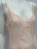 Vintage 1930s Peach Mesh Lingerie Under Dress Petticoat