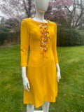 Louis Feraud at Rembrandt Yellow Cut Out Dress
