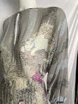 Vintage 1980s Cotton Voile Owl & Leopard Dress