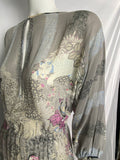 Vintage 1980s Cotton Voile Owl & Leopard Dress