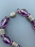 Vintage Louis Rousselet Glass Necklace & Pink Bicolour Necklace