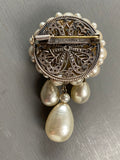 Louis Rousselet Pearl Brooch