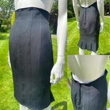 Vintage 1990s Christian Dior by Galliano Black Skirt