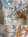 Vintage 1970s Boho Butterflies Dress