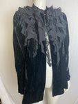 Vicky Valere Paris Black Velvet Jacket with Lace