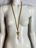 Vintage Dangling Leopard long necklace