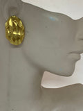 Vintage Yves Saint Laurent Gold Tone Clip-on Earrings