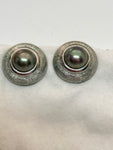 Vintage Christian Dior Black Pearl Clip-Ons Earrings