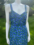 Vintage 1950s Jacques Heim Paris Blue Dress