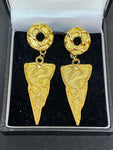 Vintage 1980s Dangling Ornate Earrings