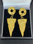 Vintage 1980s Dangling Ornate Earrings