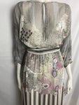 Vintage 1980s Cotton Voile Owl & Leopard Dress