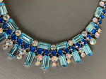 Vintage Austrian Emerald Cut Crystals Necklace