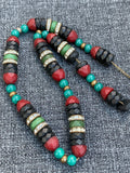 Vintage Louis Rousselet France Glass and Galalith necklace.