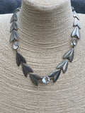 Art Deco Neo Classical Rivière Bezel Crystals Necklace