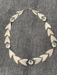 Art Deco Neo Classical Rivière Bezel Crystals Necklace