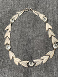 Art Deco Neo Classical Rivière Bezel Crystals Necklace